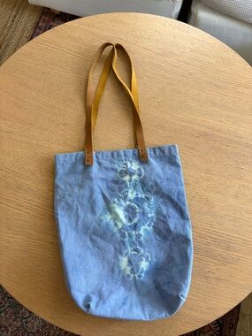 Handmade shibori tote bag